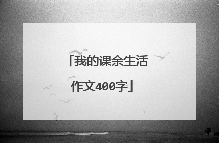 我的课余生活作文400字