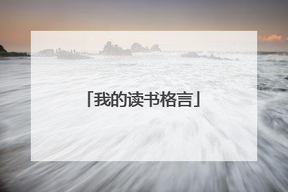 我的读书格言