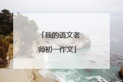 我的语文老师初一作文