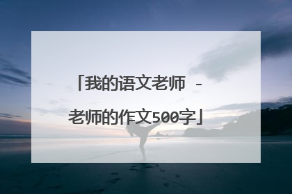 我的语文老师 - 老师的作文500字