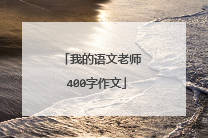 我的语文老师400字作文