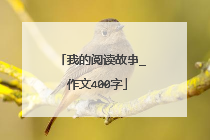 我的阅读故事_作文400字