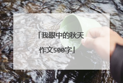我眼中的秋天作文500字