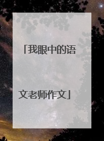 我眼中的语文老师作文