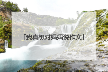 我真想对妈妈说作文