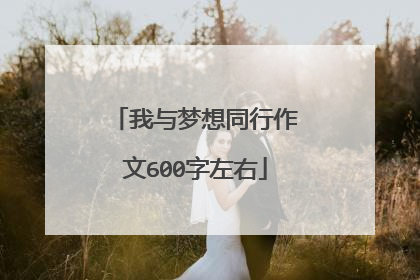 我与梦想同行作文600字左右
