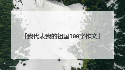 我代表我的祖国300字作文