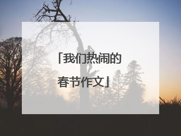 我们热闹的春节作文