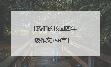 我们的校园四年级作文350字
