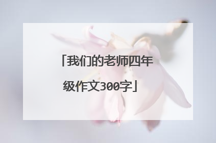 我们的老师四年级作文300字