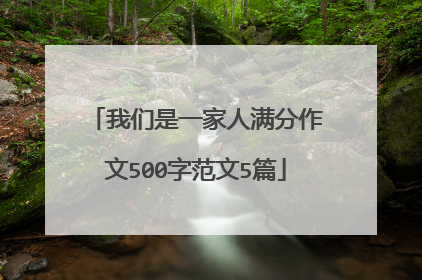 我们是一家人满分作文500字范文5篇