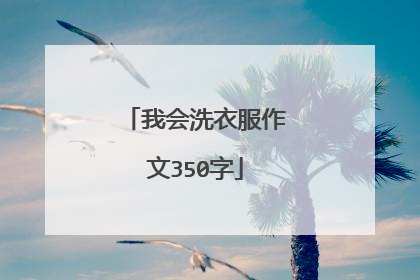 我会洗衣服作文350字