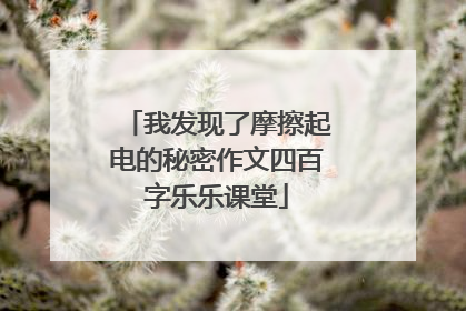 我发现了摩擦起电的秘密作文四百字乐乐课堂