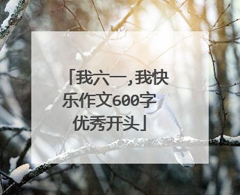 我六一,我快乐作文600字优秀开头