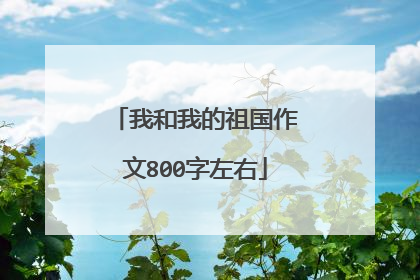 我和我的祖国作文800字左右