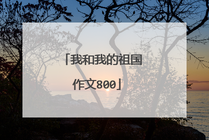 我和我的祖国作文800