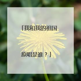我和我的祖国原唱是谁？