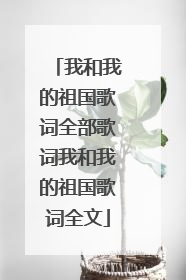 我和我的祖国歌词全部歌词我和我的祖国歌词全文