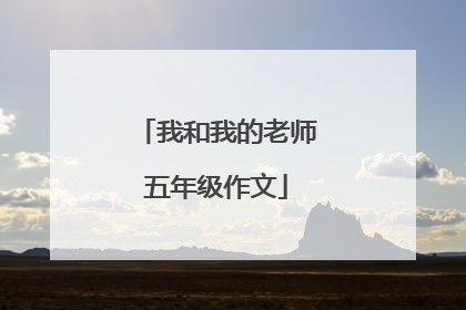 我和我的老师五年级作文