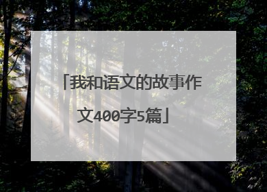 我和语文的故事作文400字5篇