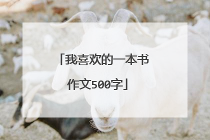 我喜欢的一本书作文500字