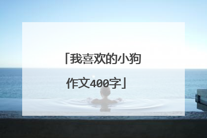 我喜欢的小狗作文400字