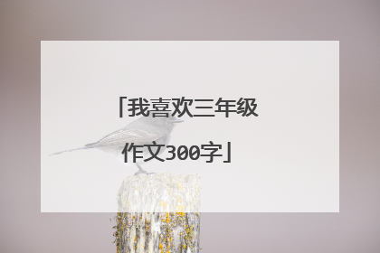 我喜欢三年级作文300字