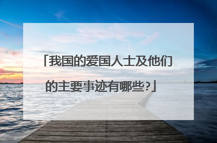 我国的爱国人士及他们的主要事迹有哪些?