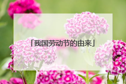 我国劳动节的由来