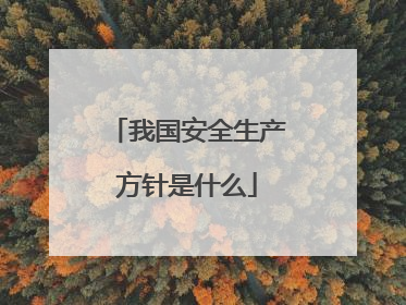 我国安全生产方针是什么