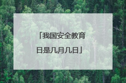 我国安全教育日是几月几日