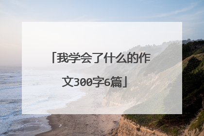 我学会了什么的作文300字6篇