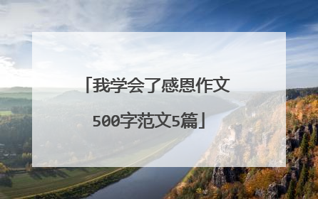 我学会了感恩作文500字范文5篇