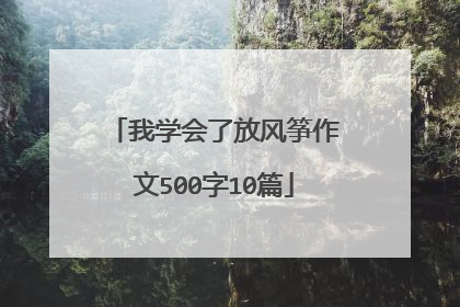我学会了放风筝作文500字10篇