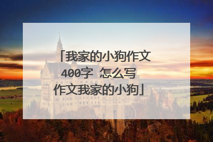 我家的小狗作文400字 怎么写作文我家的小狗