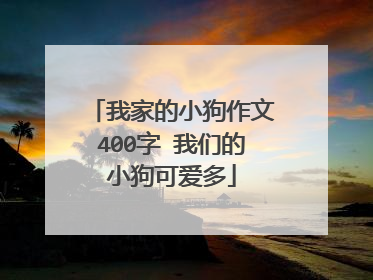 我家的小狗作文400字 我们的小狗可爱多