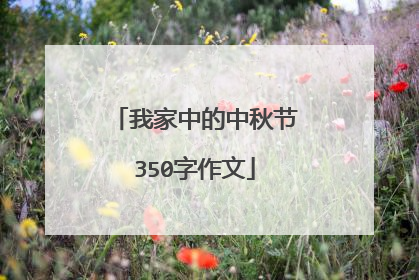 我家中的中秋节350字作文