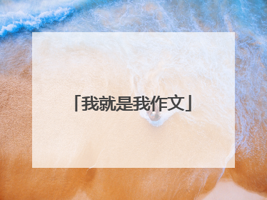 我就是我作文