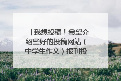 我想投稿!希望介绍些好的投稿网站(中学生作文)报刊投稿也行....
