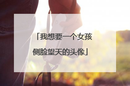 我想要一个女孩侧脸望天的头像