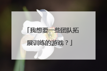 我想要一些团队拓展训练的游戏?