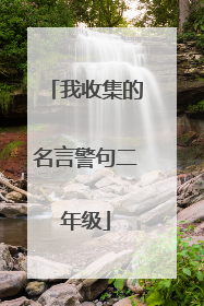 我收集的名言警句二年级