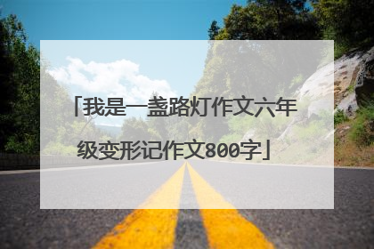 我是一盏路灯作文六年级变形记作文800字
