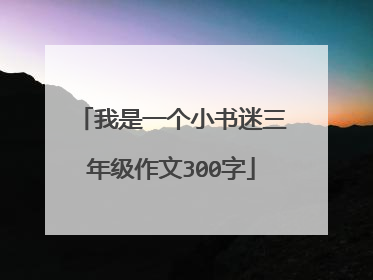 我是一个小书迷三年级作文300字