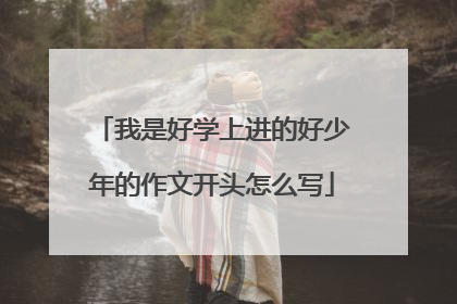 我是好学上进的好少年的作文开头怎么写