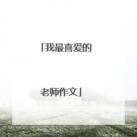 我最喜爱的老师作文