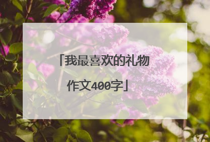 我最喜欢的礼物作文400字