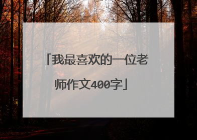我最喜欢的一位老师作文400字