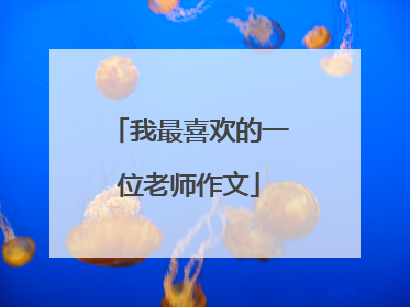 我最喜欢的一位老师作文