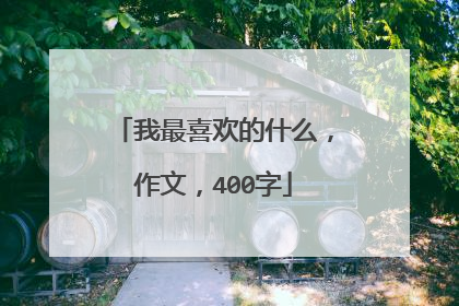 我最喜欢的什么,作文,400字